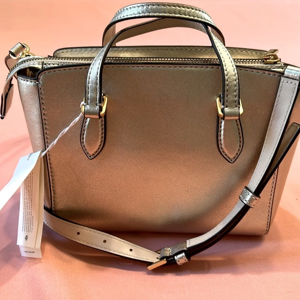 New Tory Burch Leather Bag. Gold. Dust Bag Included.